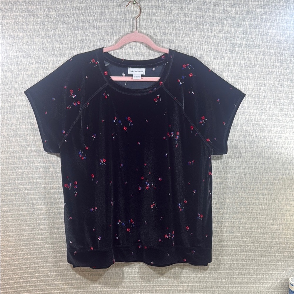 Black Floral Women's Top